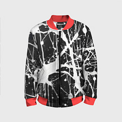 Детский бомбер Брызги белой краски