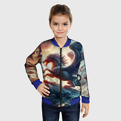 Бомбер детский Пегас тёмных сил - нейроарт, цвет: 3D-синий — фото 2