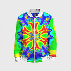 Детский бомбер Неоновая психоделика узор