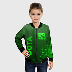 Бомбер детский Dota - green gradient вертикально, цвет: 3D-черный — фото 2