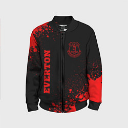 Детский бомбер Everton - red gradient вертикально