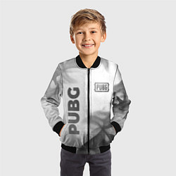 Бомбер детский PUBG - white gradient вертикально, цвет: 3D-черный — фото 2