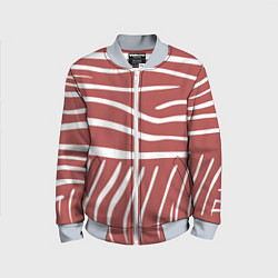 Бомбер детский Полоски красной зебры, цвет: 3D-серый
