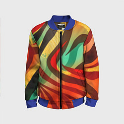 Детский бомбер Жаркая полосатая абстракция