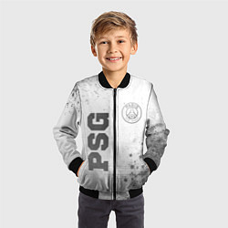 Бомбер детский PSG - white gradient вертикально, цвет: 3D-черный — фото 2