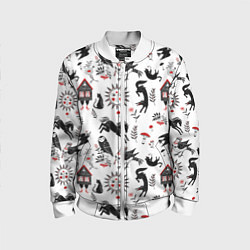 Бомбер детский Русские сказки, цвет: 3D-белый