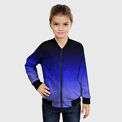 Бомбер детский Градиент индиго из чёрно в синий текстура крошка, цвет: 3D-черный — фото 2
