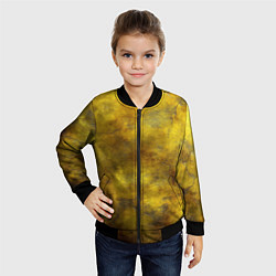 Бомбер детский Золотая ржавая текстура, цвет: 3D-черный — фото 2