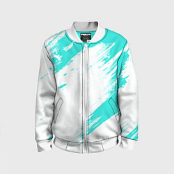 Детский бомбер Color white light blue
