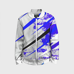Бомбер детский Color white blue, цвет: 3D-белый