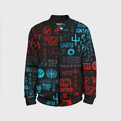 Бомбер детский Twenty one pilots rock pattern, цвет: 3D-черный