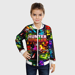 Бомбер детский Hunter x hunter neon anime, цвет: 3D-белый — фото 2