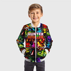 Бомбер детский Hunter x hunter neon anime, цвет: 3D-белый — фото 2