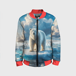 Детский бомбер Полярный медведь на льдине