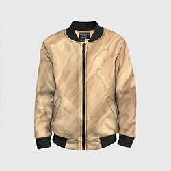 Бомбер детский Бежевая текстура каменная мрамор, цвет: 3D-черный