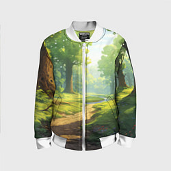 Бомбер детский Fabulous forest, цвет: 3D-белый