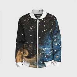 Детский бомбер Черно-синий фон текстура