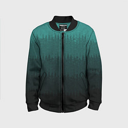 Детский бомбер Тёмный бирюзовый градиент текстурный полосы