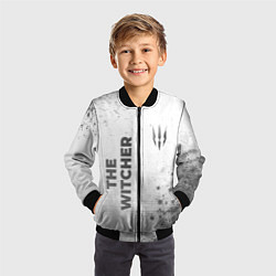 Бомбер детский The Witcher - white gradient вертикально, цвет: 3D-черный — фото 2
