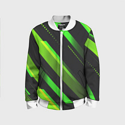 Бомбер детский Color black green, цвет: 3D-белый