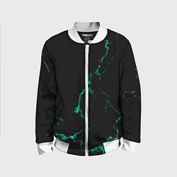 Бомбер детский Color black turquoise, цвет: 3D-белый