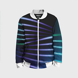 Бомбер детский Color black blue, цвет: 3D-белый