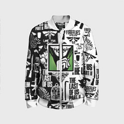 Бомбер детский The Last of Us pattern, цвет: 3D-белый