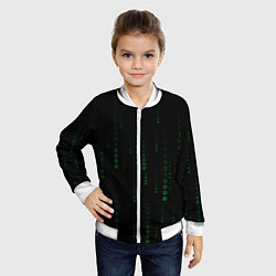 Бомбер детский Color black green, цвет: 3D-белый — фото 2