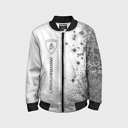 Бомбер детский Lamborghini - white gradient по-вертикали, цвет: 3D-черный