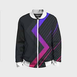 Бомбер детский Color black line, цвет: 3D-белый