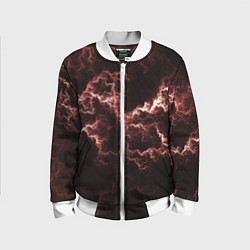 Бомбер детский Lightning red, цвет: 3D-белый