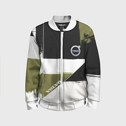 Бомбер детский Volvo логотип, цвет: 3D-белый