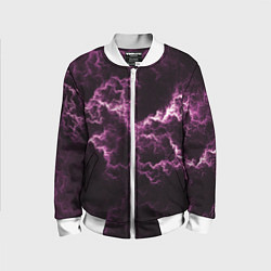 Бомбер детский Lightning pink glow, цвет: 3D-белый