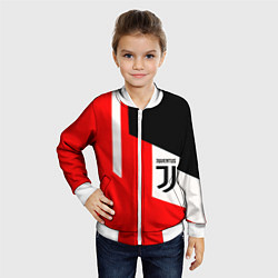 Бомбер детский Juventus sport geometry, цвет: 3D-белый — фото 2
