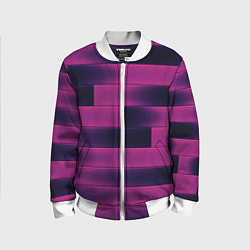 Бомбер детский Color pink square, цвет: 3D-белый