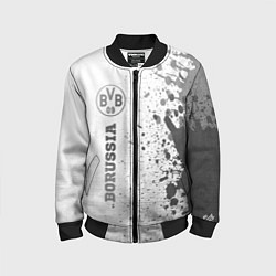 Бомбер детский Borussia - white gradient по-вертикали, цвет: 3D-черный