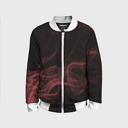 Бомбер детский Color smoke red, цвет: 3D-белый