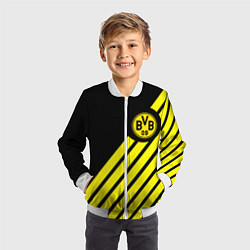 Бомбер детский Borussia geometry yellow, цвет: 3D-белый — фото 2
