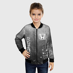 Бомбер детский Honda - grey gradient вертикально, цвет: 3D-черный — фото 2