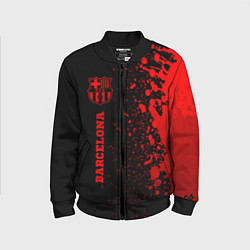 Бомбер детский Barcelona - red gradient по-вертикали, цвет: 3D-черный