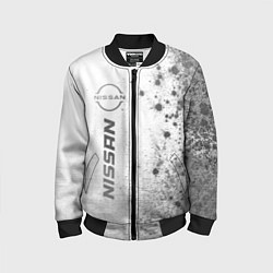 Бомбер детский Nissan - white gradient по-вертикали, цвет: 3D-черный