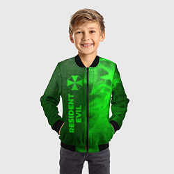 Бомбер детский Resident Evil - green gradient по-вертикали, цвет: 3D-черный — фото 2