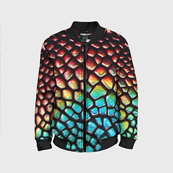Детский бомбер Макро кожа дракона