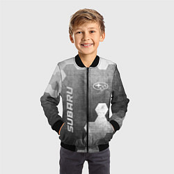 Бомбер детский Subaru - grey gradient вертикально, цвет: 3D-черный — фото 2