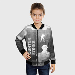 Бомбер детский Counter Strike - grey gradient вертикально, цвет: 3D-черный — фото 2