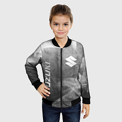 Бомбер детский Suzuki - grey gradient вертикально, цвет: 3D-черный — фото 2