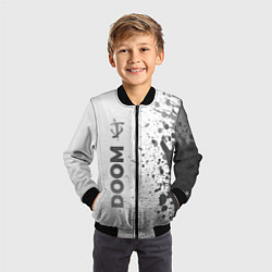 Бомбер детский Doom - white gradient по-вертикали, цвет: 3D-черный — фото 2