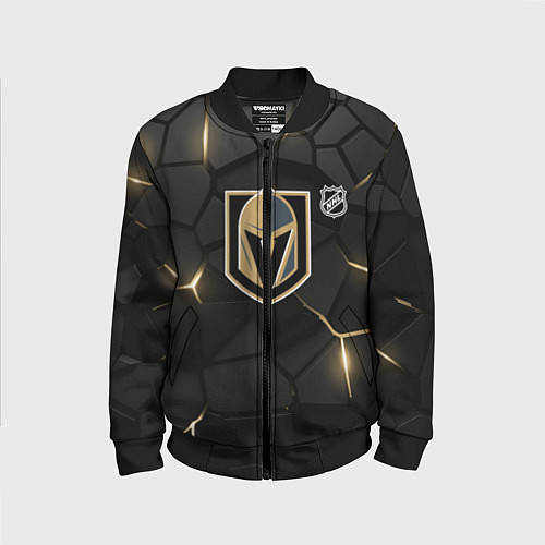 Детский бомбер Вегас Голден Найтс - НХЛ хоккей / 3D-Черный – фото 1