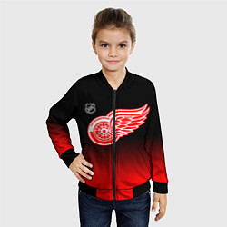 Бомбер детский Детройт Ред Уингз - градиент, цвет: 3D-черный — фото 2