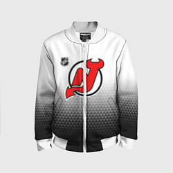 Бомбер детский Нью Джерси Девилз - из белого в черный, цвет: 3D-белый